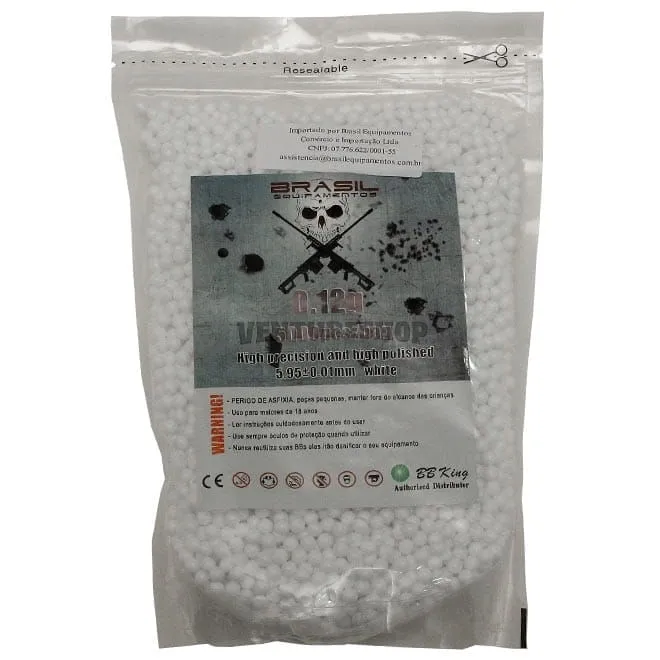 BB's Airsoft Esferas Plásticas 0.12g Brasil Equipamentos 5.000un