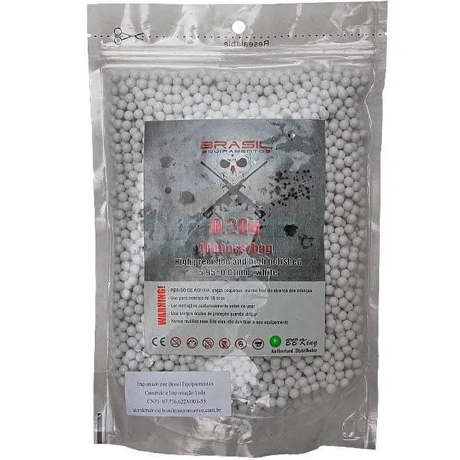 BB's Airsoft Esferas Plásticas 0.20g Brasil Equipamentos 4.000un
