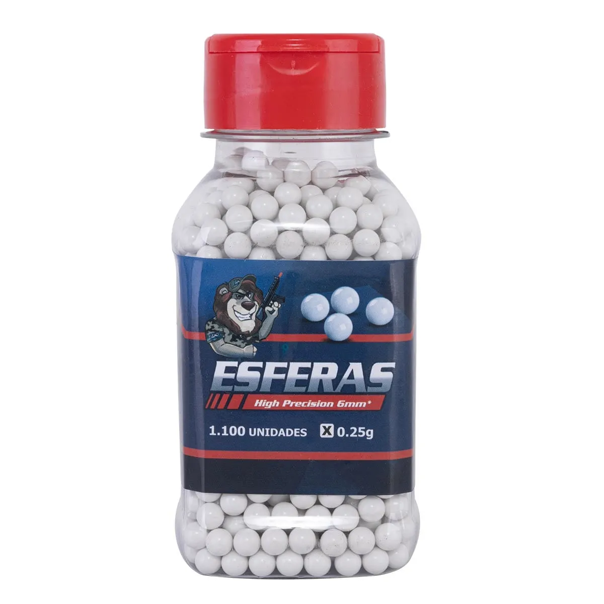 BB's Munição de Airsoft 0.25g com 1100un - Leão Modelismo