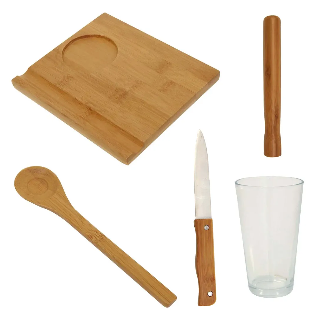 Conjunto Caipirinha 5 Peças Bamboo