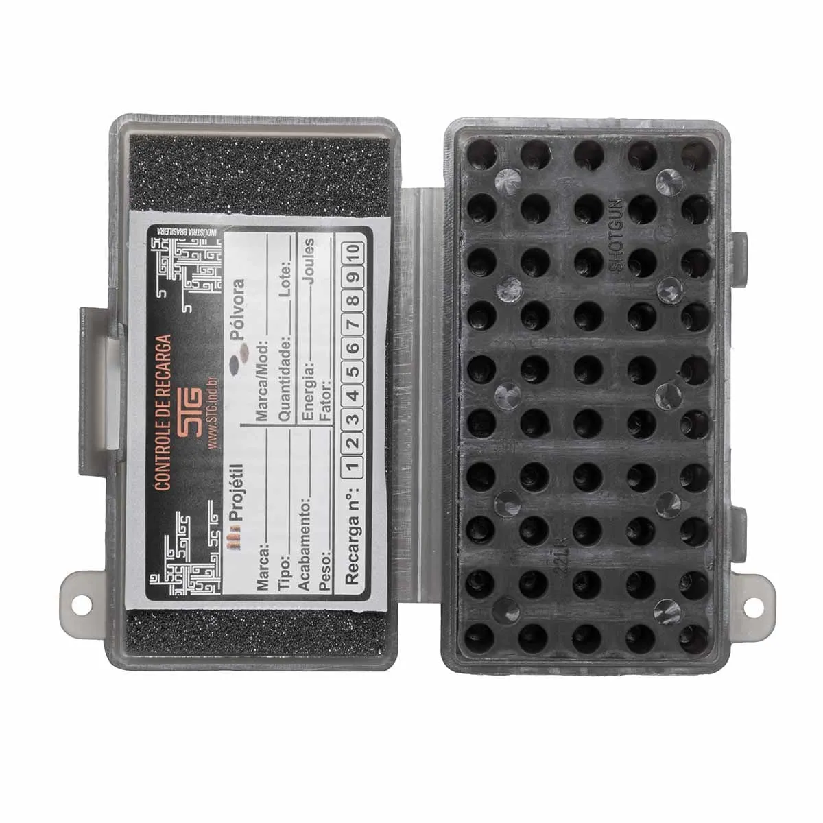 Caixa de Munição Ammo Box 38/9mm/22 50C Fumê - Shotgun