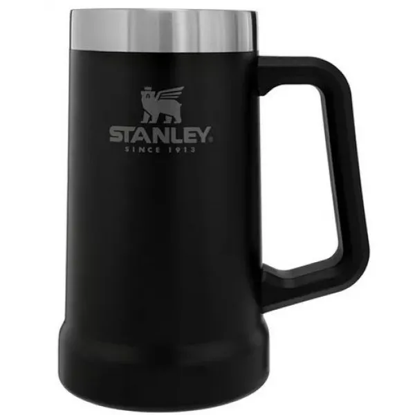 Caneca Térmica de Cerveja - 0,709ml - Preto