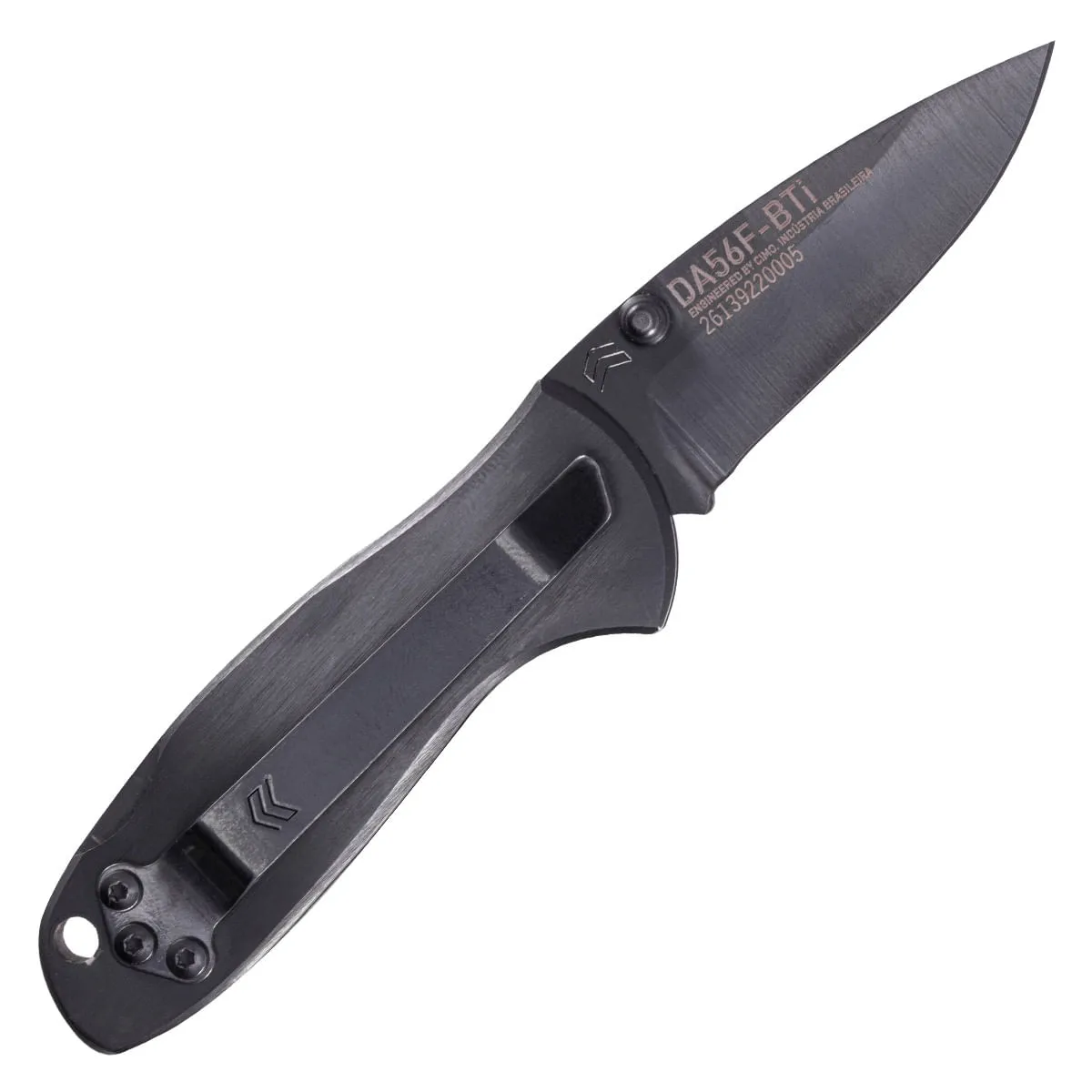 Canivete Dallas 56 Black Titanium Inox com Clip - CIMO