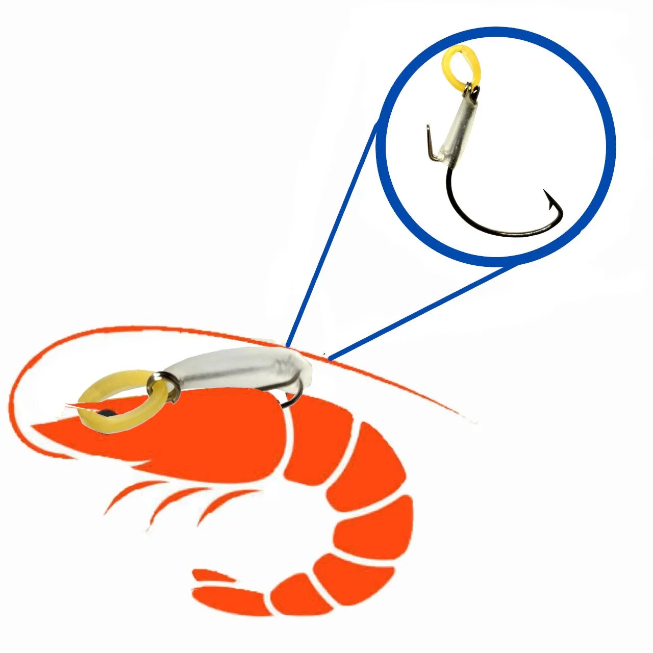 Anzol Wide Gap com Gancho Auxiliar para Isca Viva