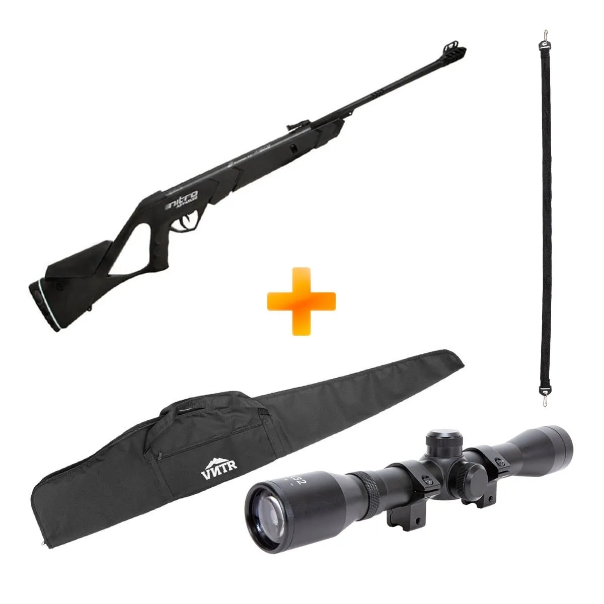 Carabina CBC Nitro Advanced 1000 Oxidada Calibre 4.5mm + Luneta + Bandoleira + Capa