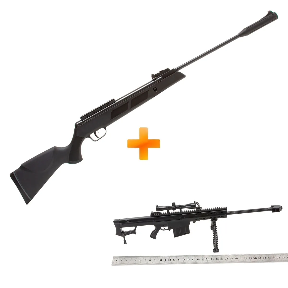 Carabina de Pressão Black Hawk Fixxar 5.5mm com Gás Ram + Miniatura Decorativa