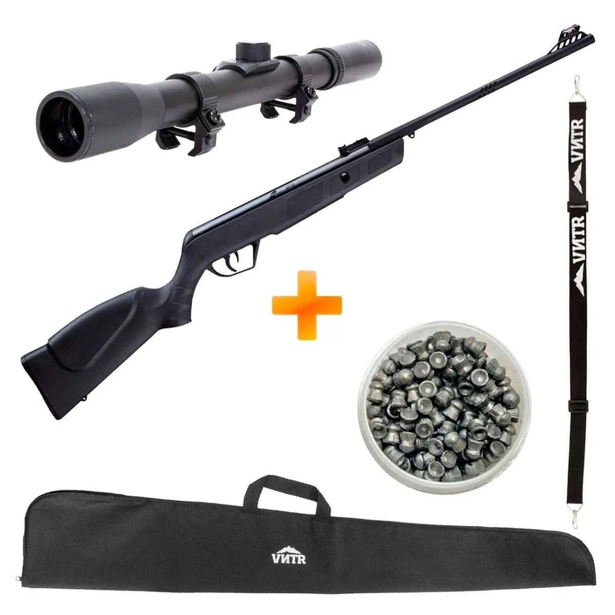 Carabina de Pressão CBC AG10 5.5 Ox + Luneta + Bandoleira + Capa + Chumbinho