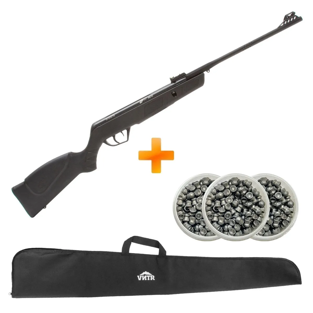 Carabina de Pressão CBC AG10 5.5mm Oxidada Preta + Capa + Chumbinho