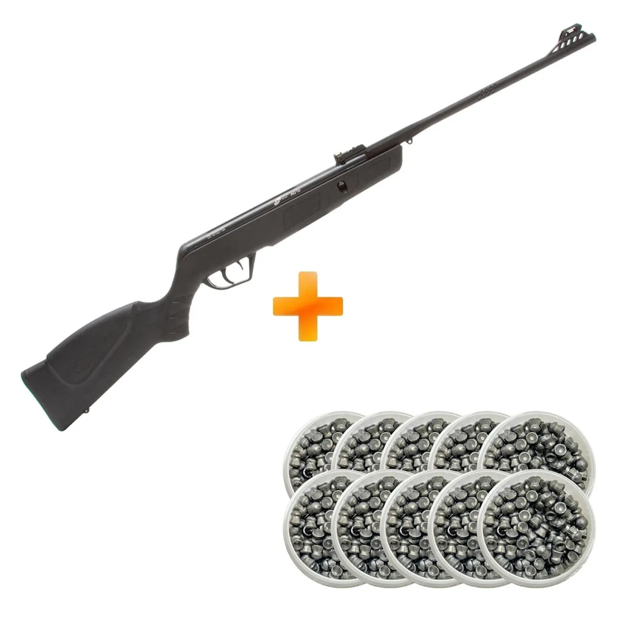 Carabina de Pressão CBC AG10 5.5mm Oxidada Preta + Chumbinhos