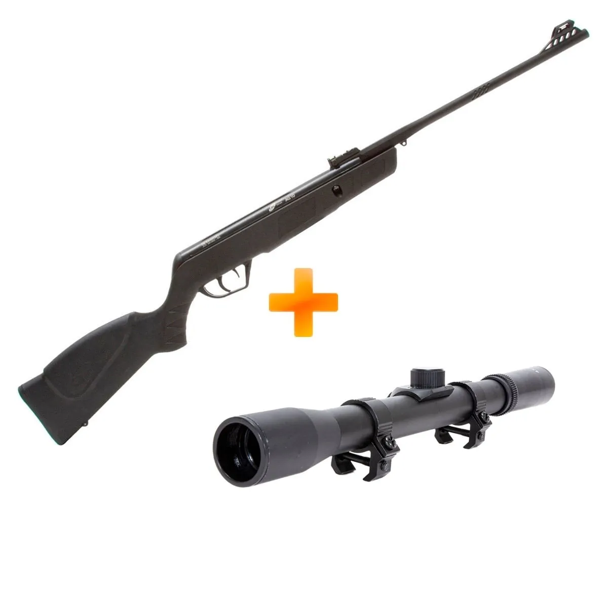 Carabina de Pressão CBC AG10 5.5mm Oxidada Preta + Luneta 4x20