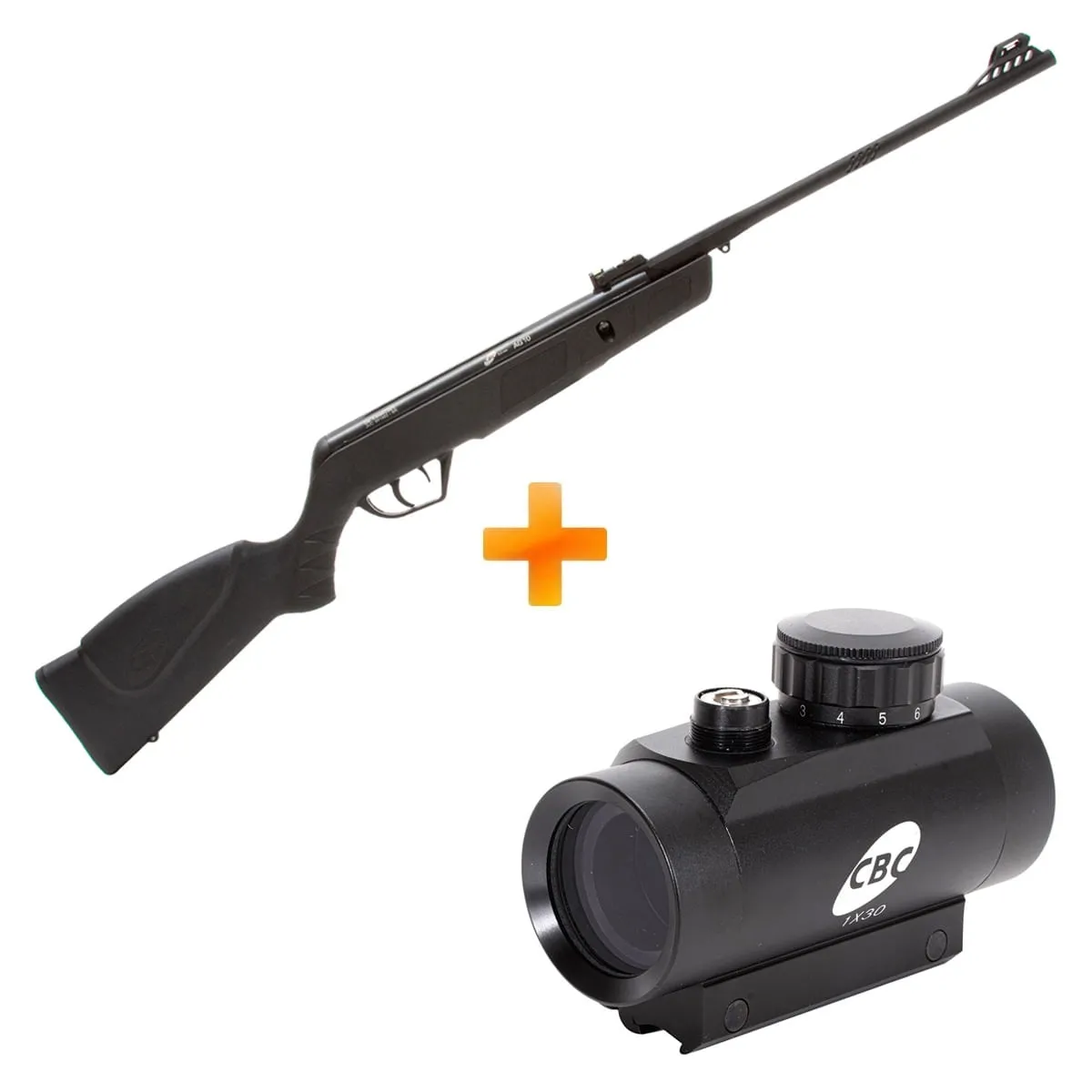 Carabina de Pressão CBC AG10 5.5mm Oxidada Preta + Red Dot