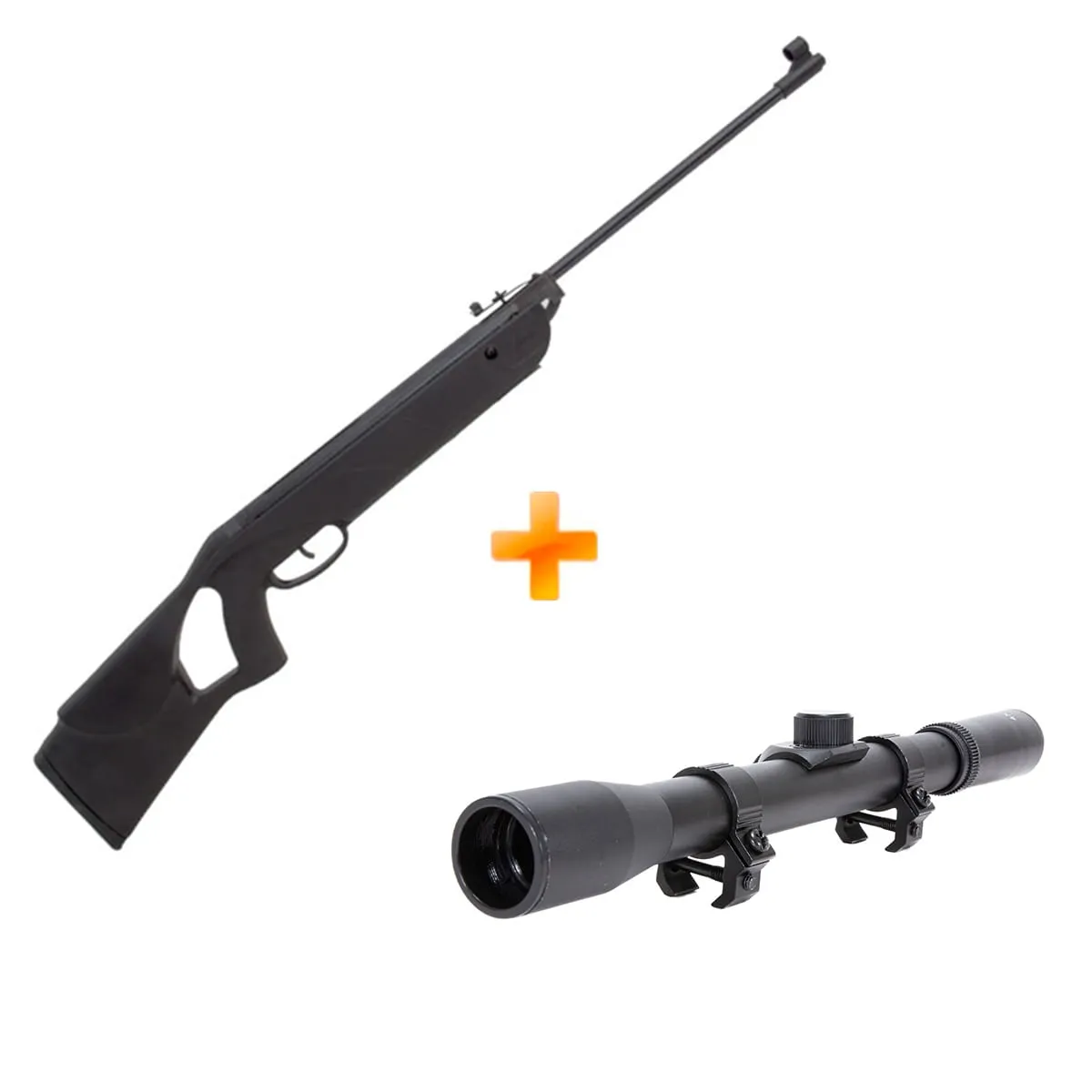 Carabina de Pressão Fiora Black 4.5mm + Luneta 4x20