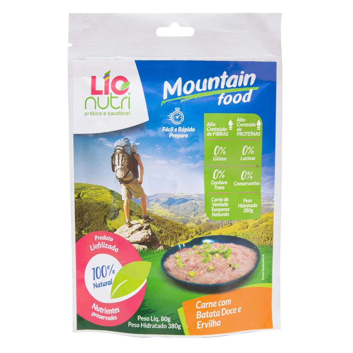 Carne com Batata Doce e Ervilha Liofilizado - Lio Nutri