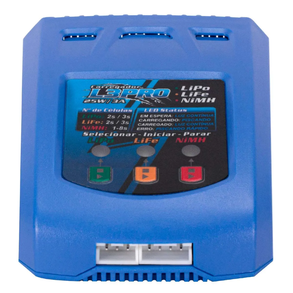 Carregador Compacto L3 Pro para Bateria LiPo/LiFe/NiMh 2s E 3s - Leão Modelismo