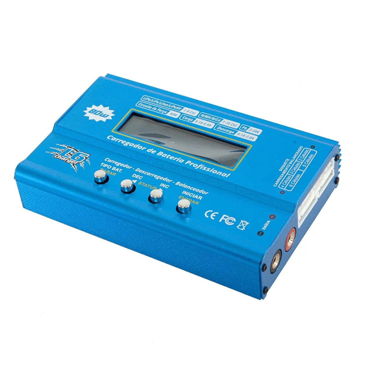 Carregador e Balanceador para Baterias LiPo Airsoft L6 12V - Leão Modelismo