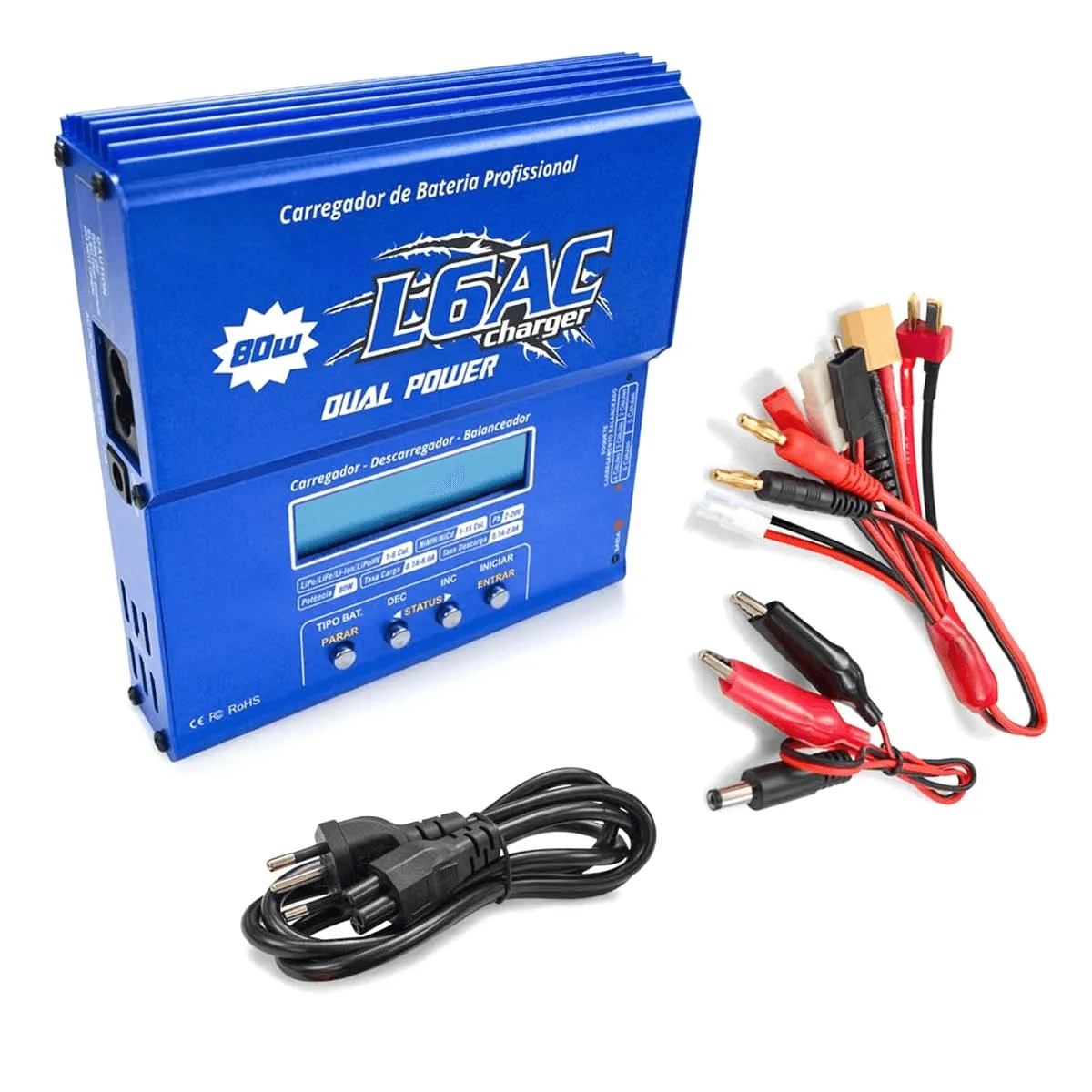 Carregador para Baterias LIPO Airsoft Leão L6AC - Leão Modelismo