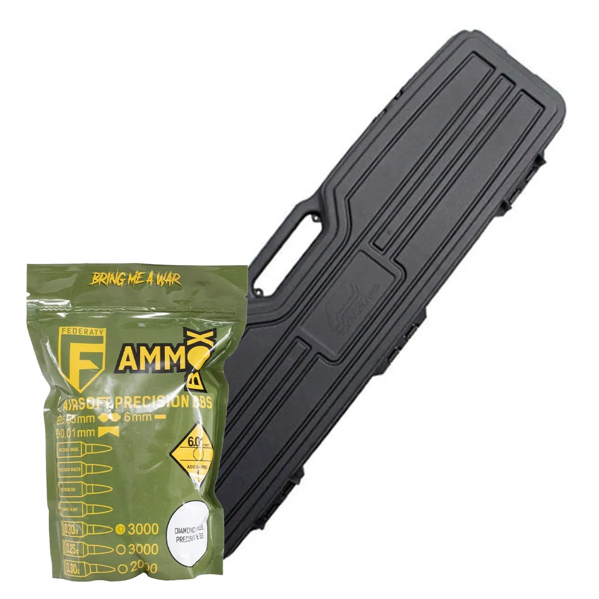 Case Rígida para Airsoft Plano + BB's 0.20g
