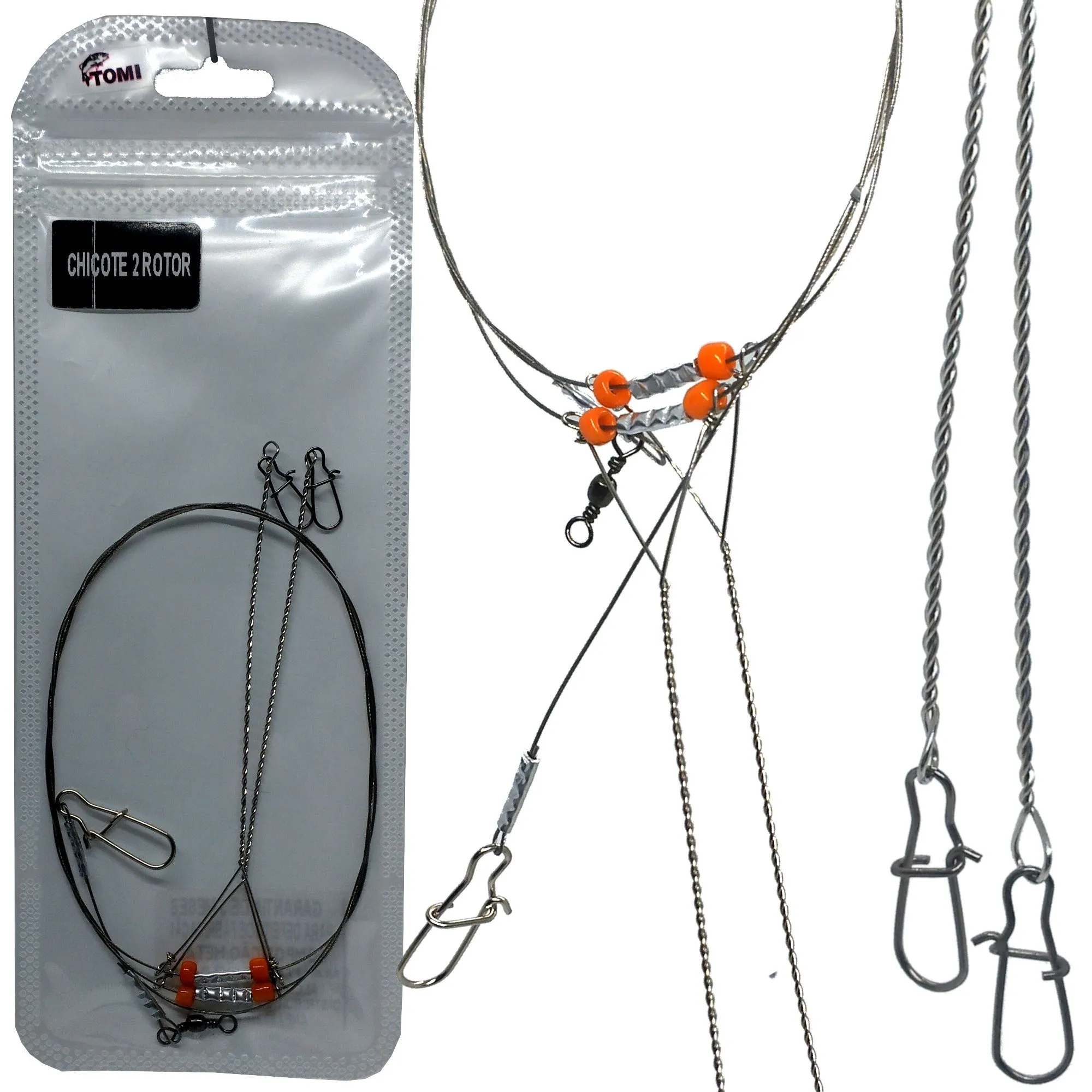 Chicote Reforçado Pesca de Mar 2 Rotores Tomi