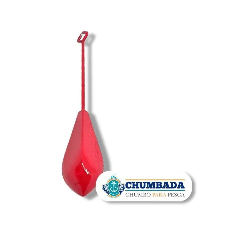 Chumbada Oficial Pingo de Seção Quadrada Verm.100g Crt.1un