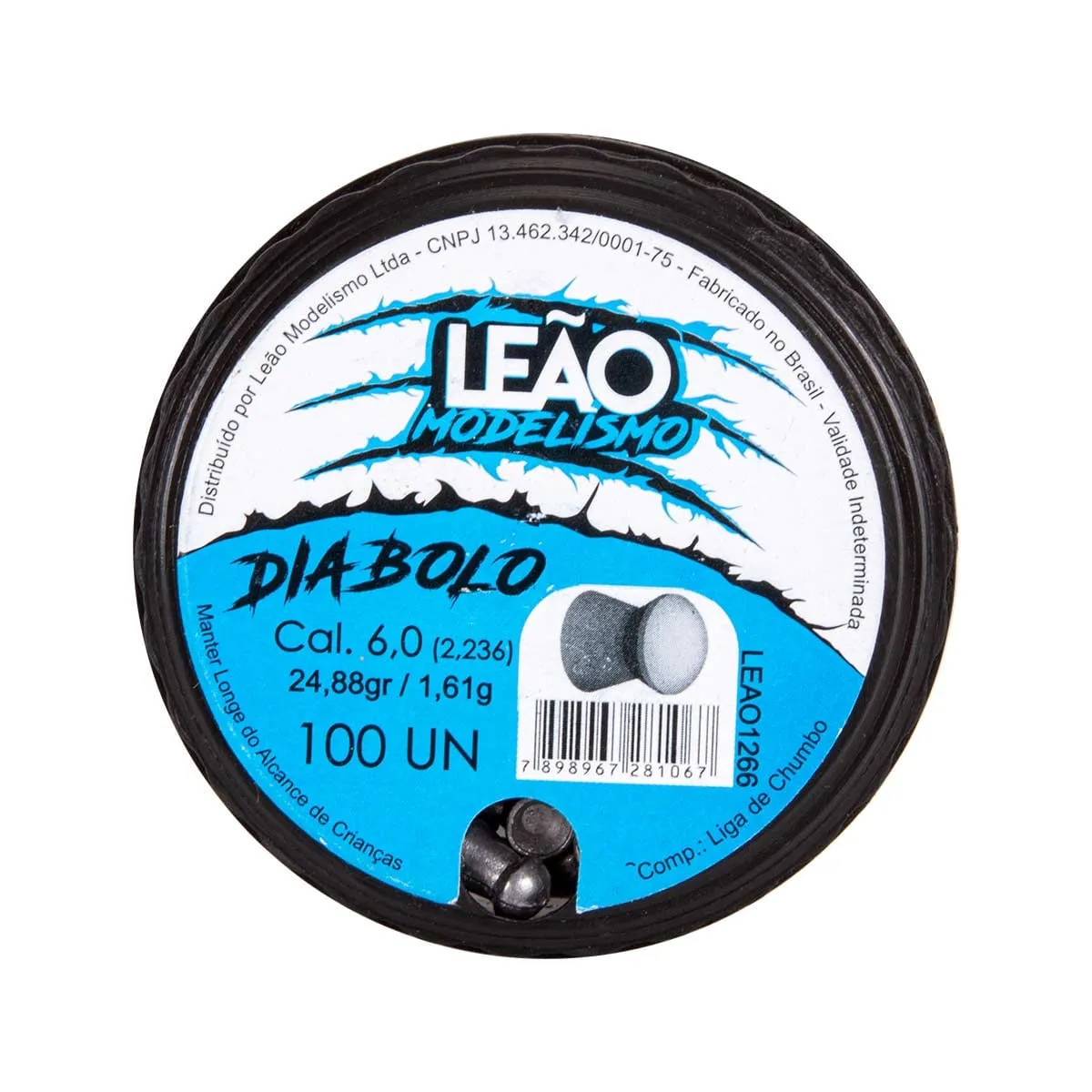 Chumbinho para Carabina Diabolô 6mm 100un - Leão Modelismo