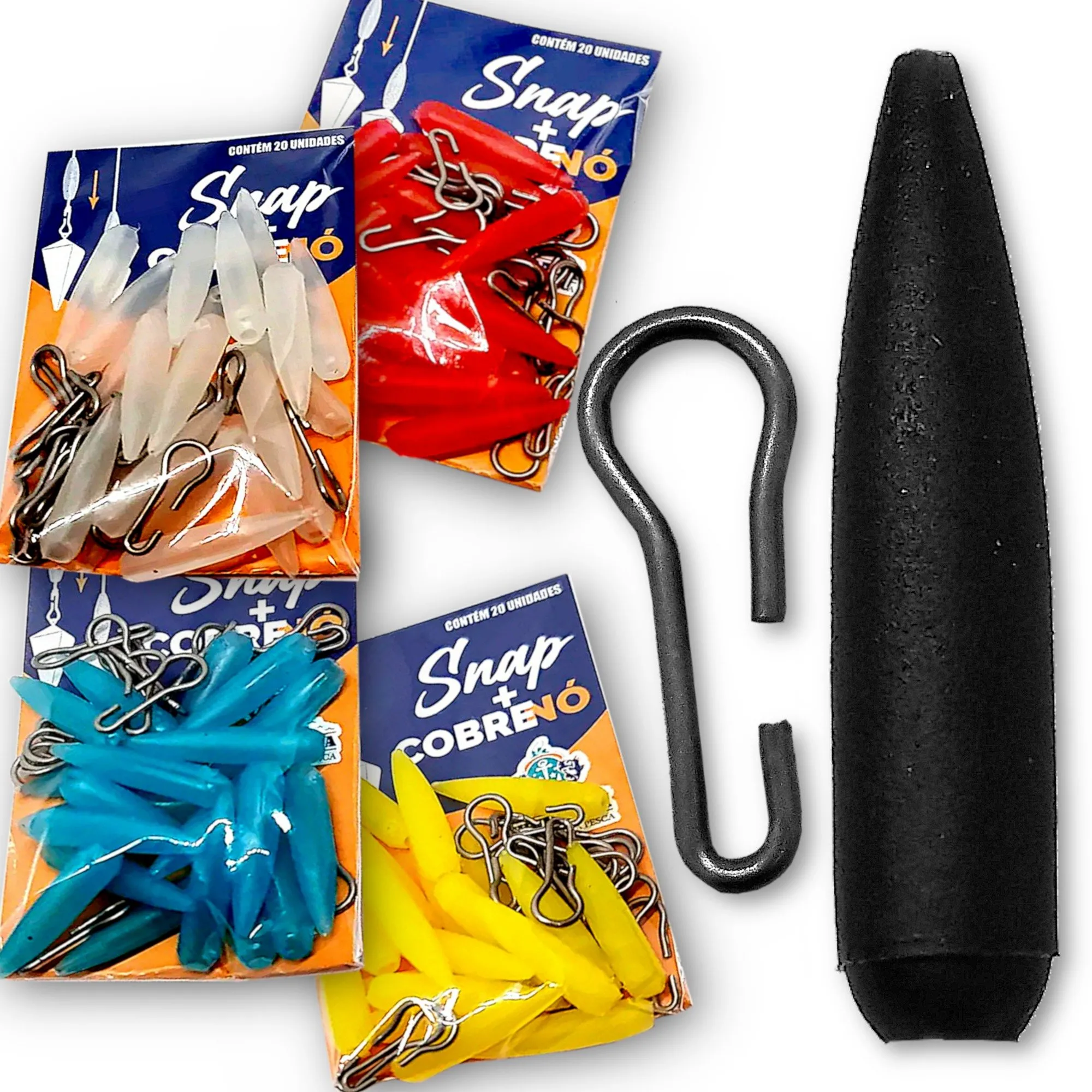 Snap com Cobre Nó 20 unidades Chumbada Oficial | 2,3cm