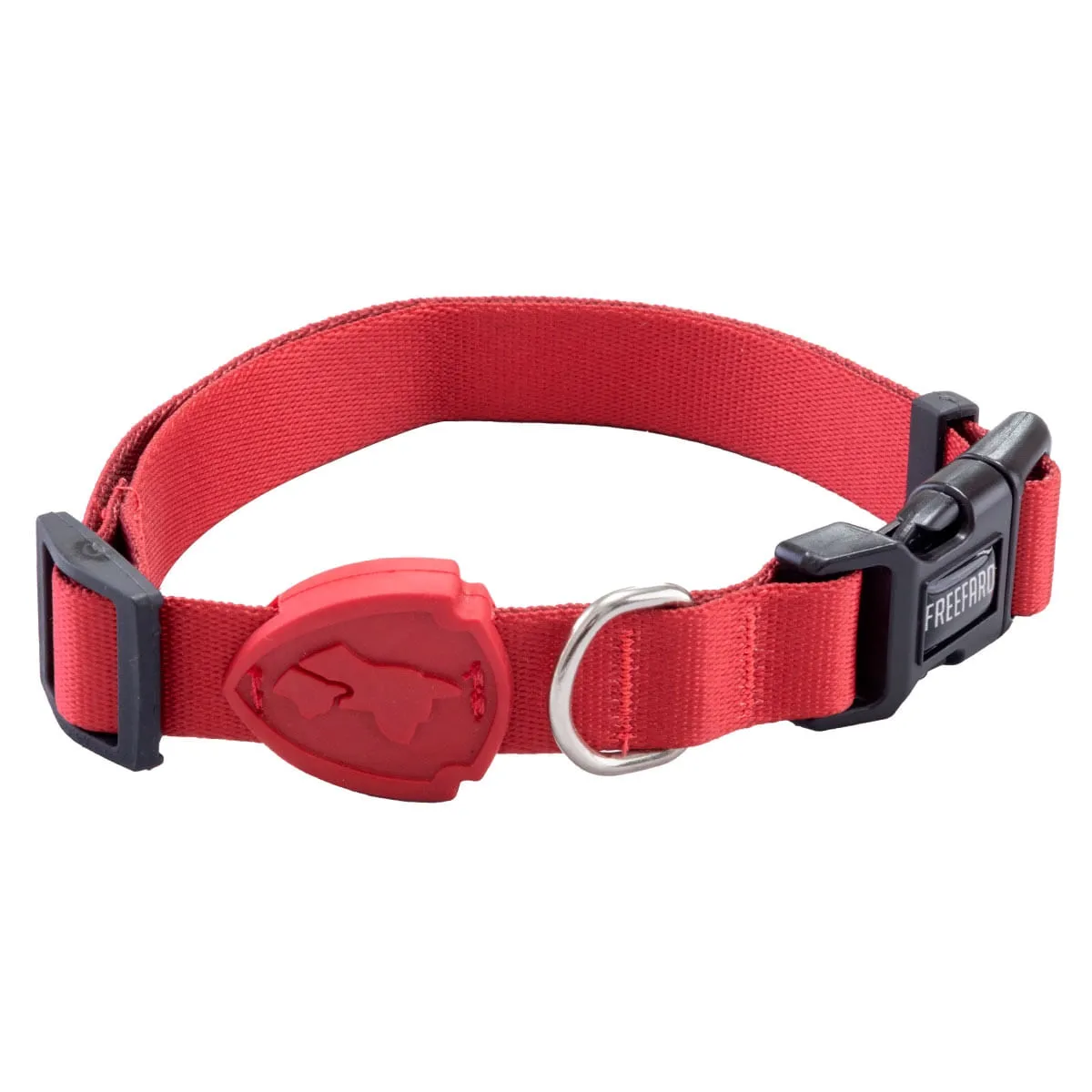 Coleira Flat Bordô - Freefaro