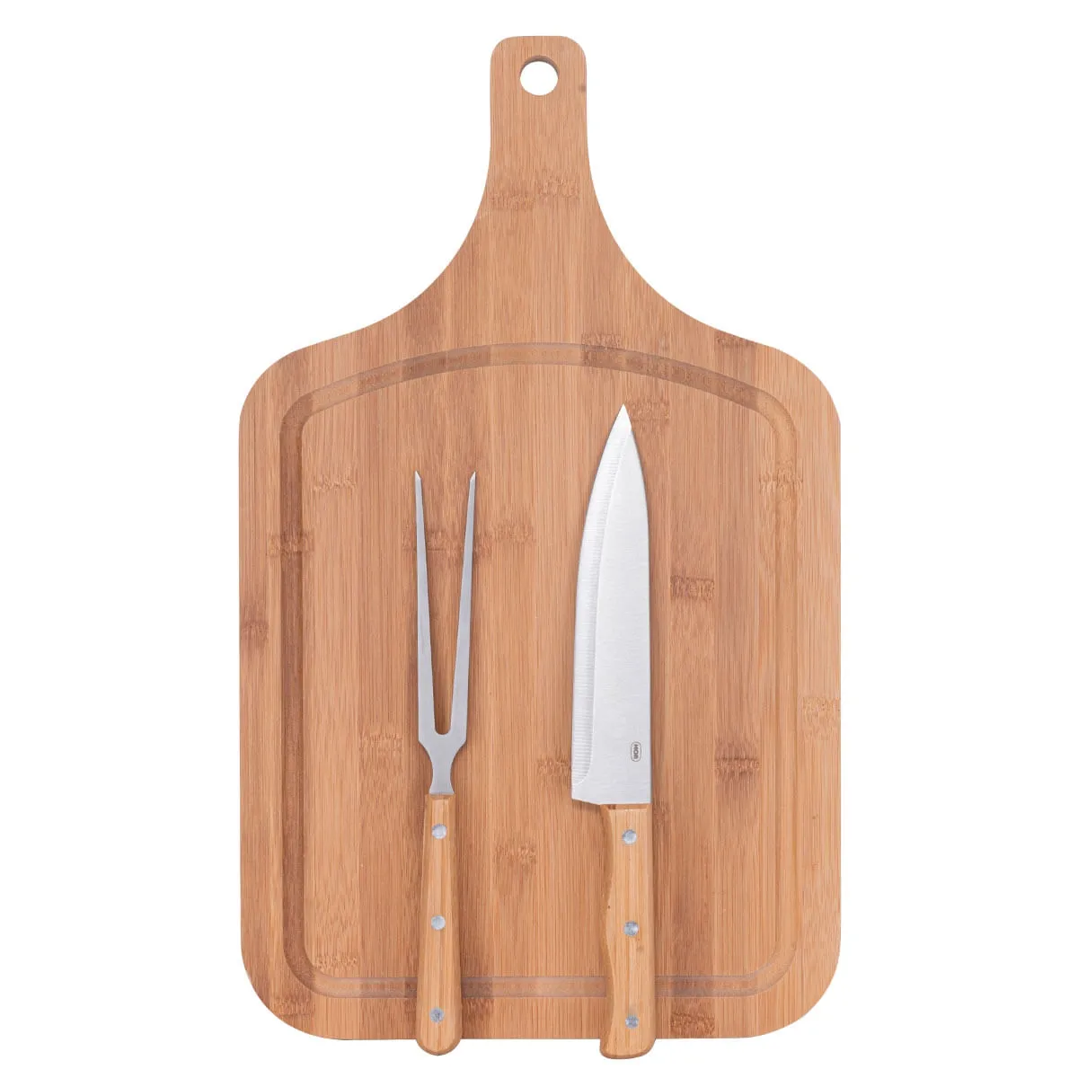 Conjunto para Churrasco Bamboo Tábua Com Alça - Mor