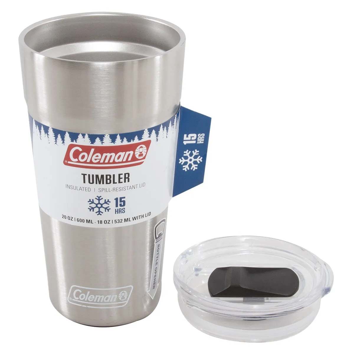 Copo Térmico Coleman com Tampa 600ml Inox