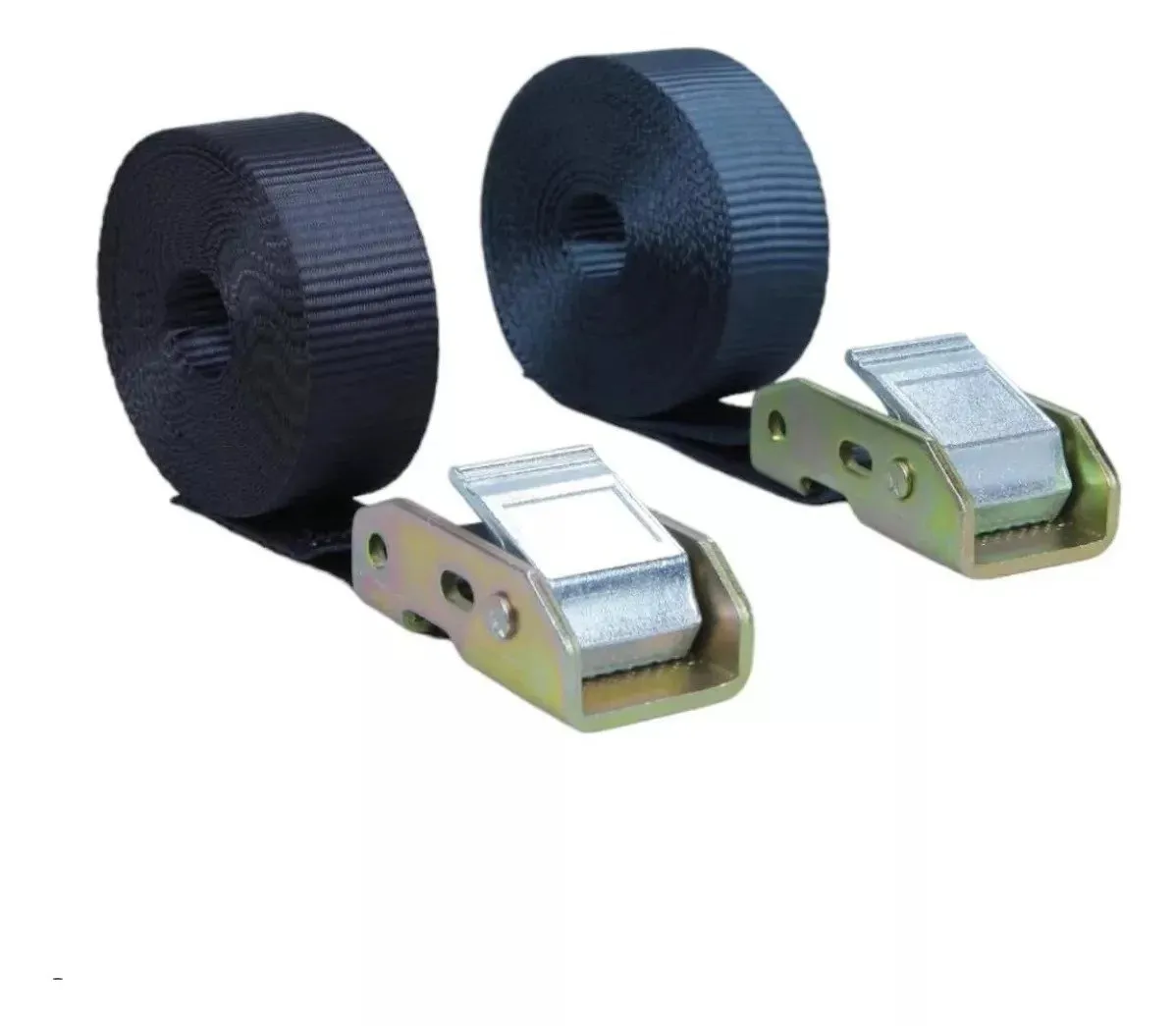 Par Fita Presilha Cinta Amarração Carga E Prancha Nautika Cor Preto