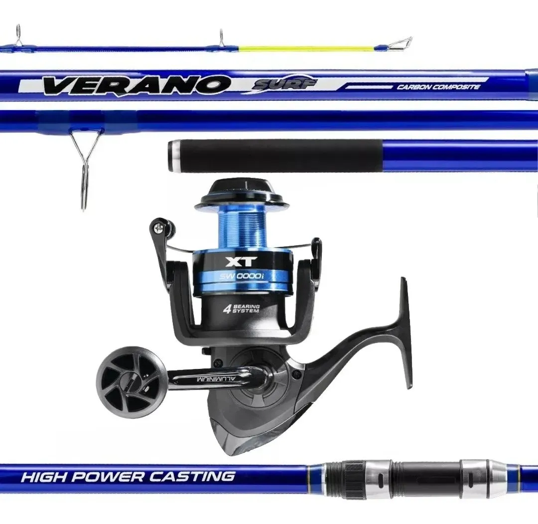 Kit Pesca de Praia Vara Verano 4,20m com Molinete XT SW 6000