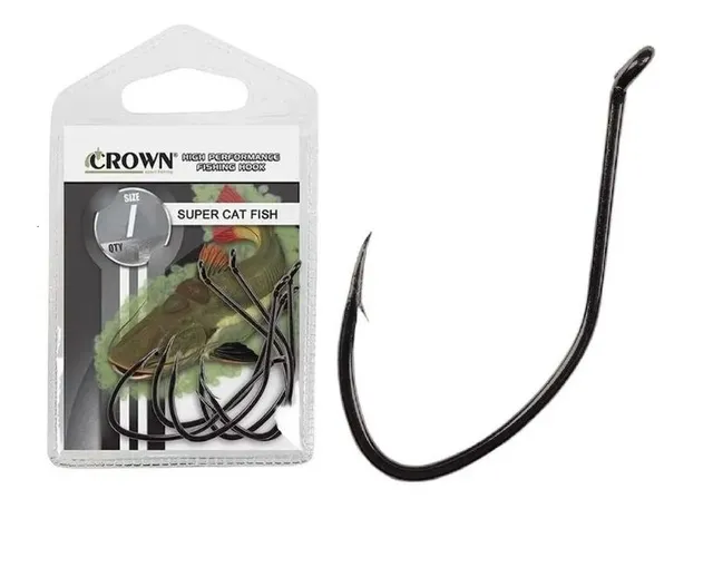 ANZOL CROWN SUPER CAT FISH BLACK Nº1/0 C/ 5UN