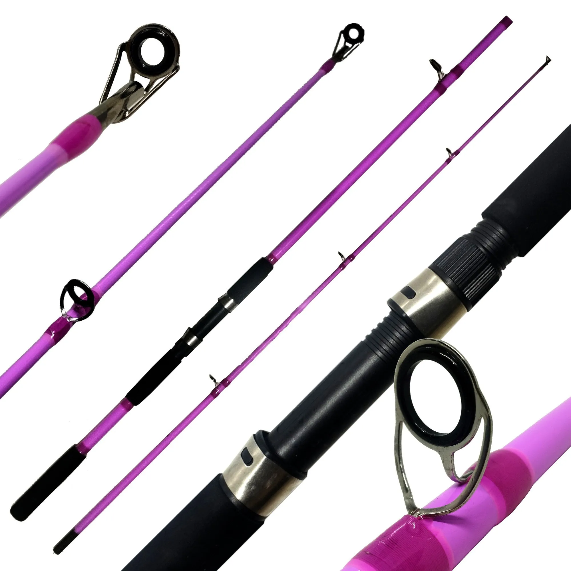 Vara Molinete p/ Pesca de Praia 60lbs Delta Rosa | Tomi