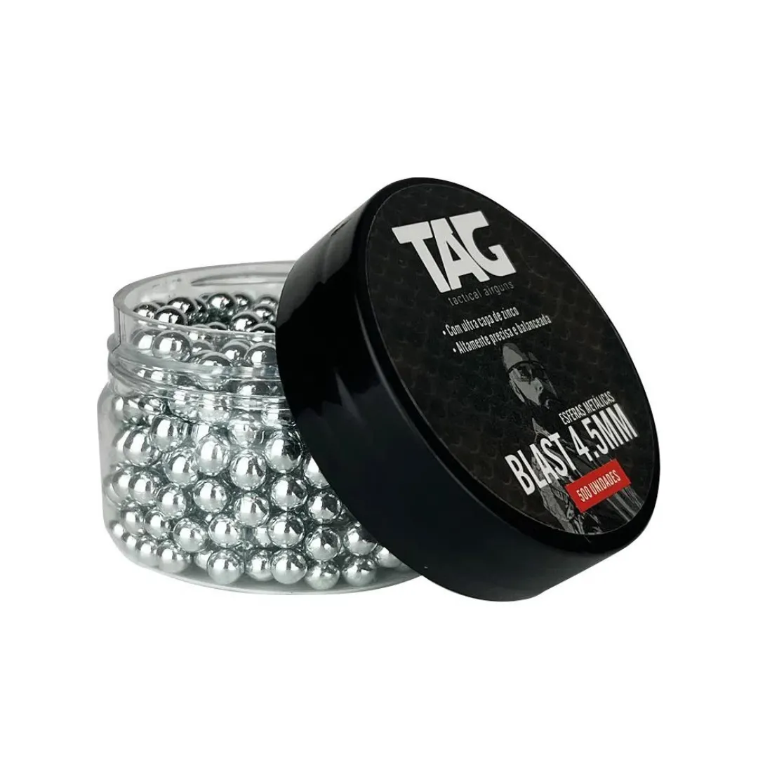 Esfera metálica Blast 4,5mm TAG Airgun 500 unidades