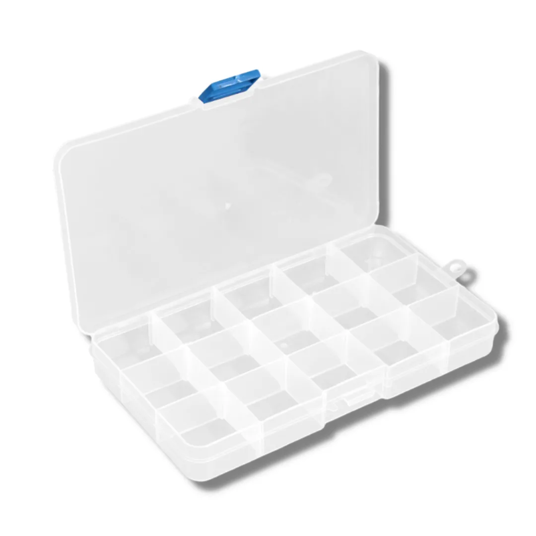 Estojo Transparente com 15 divisões