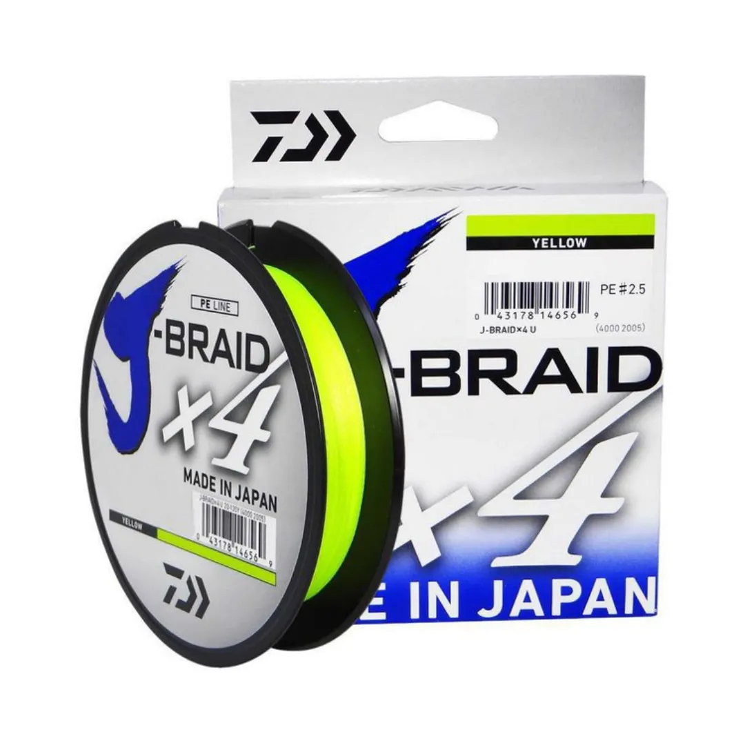Linha Daiwa J-Braid X4 Multifilamento Yellow - 135m