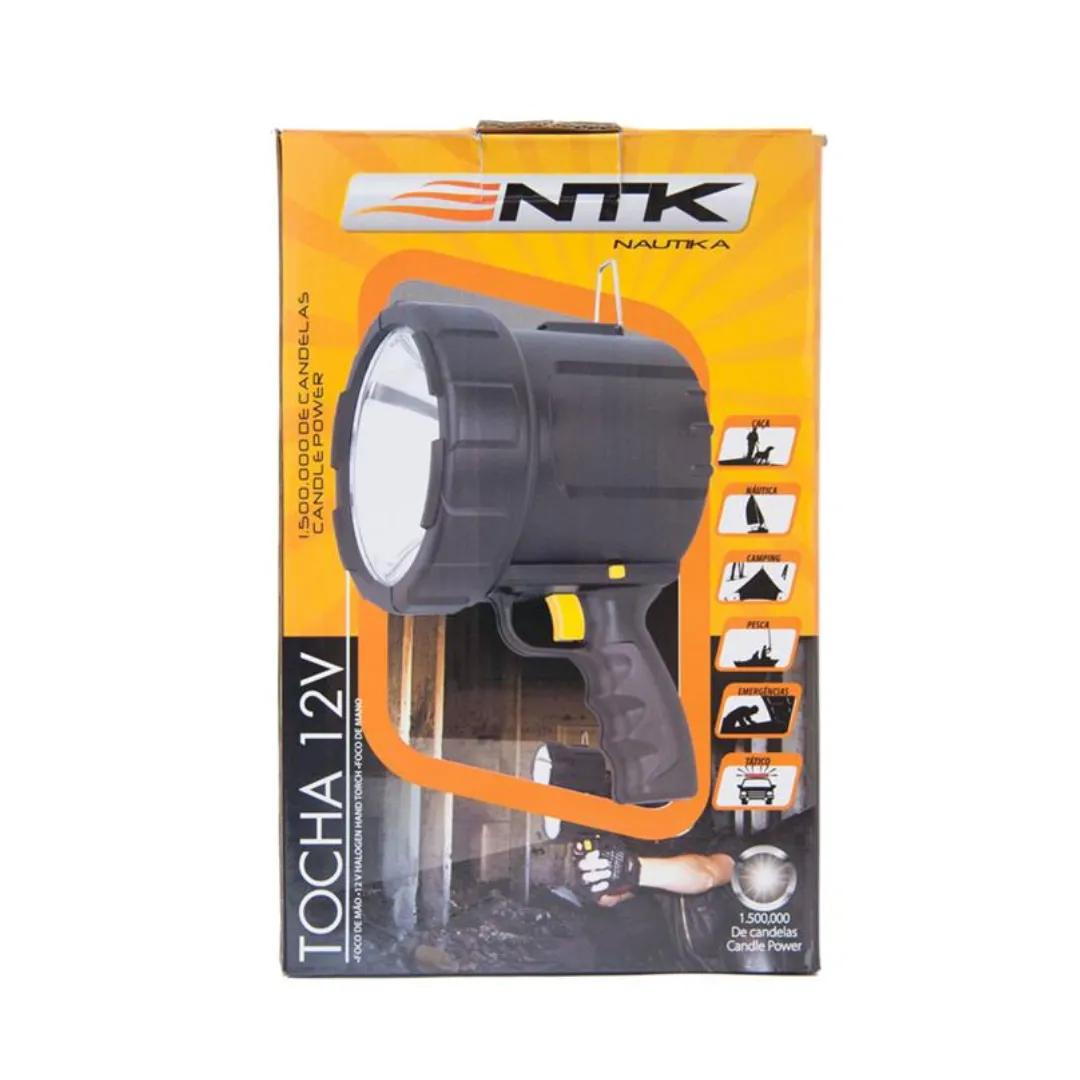 Lanterna Tocha 12v Com Foco De Mão Tático 310800 Ntk