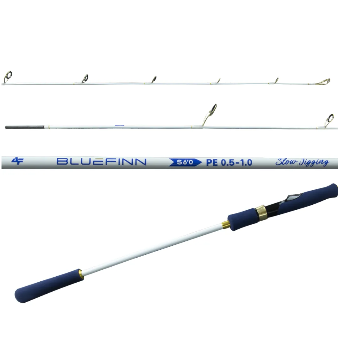 Vara Albatroz Fishing Blue Finn Slow Jigging 6'3" - 2 partes para Molinete