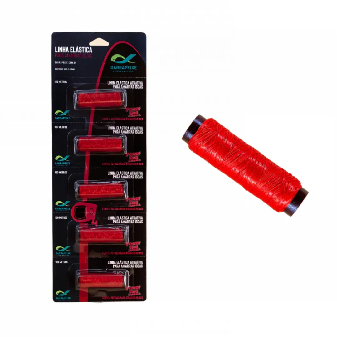 Elástico Vermelho com Atrativo -  Garra Peixe