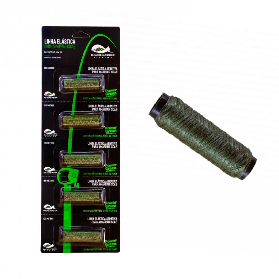 Elástico Verde com Atrativo -  Garra Peixe