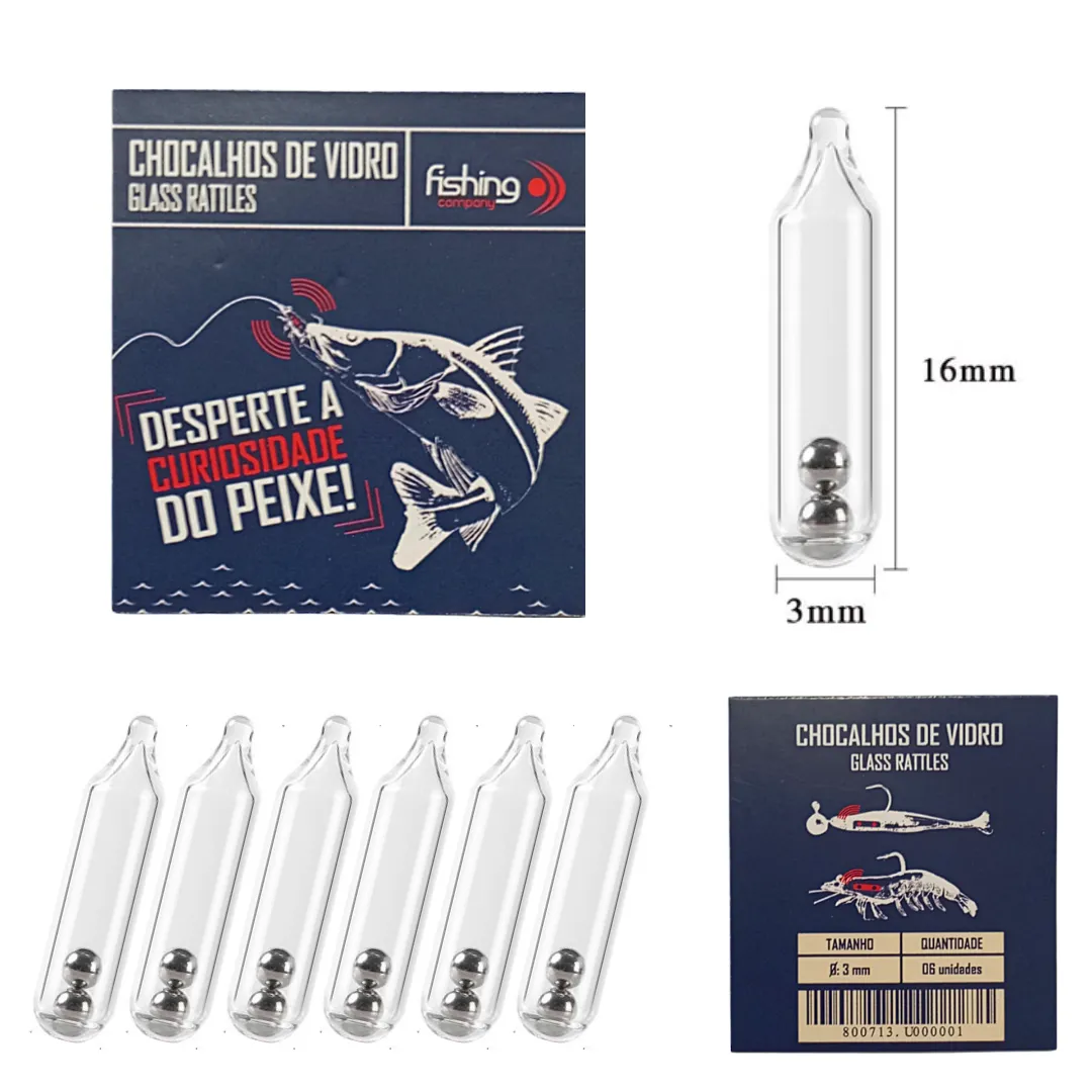 Chocalhos de Vidro Fishing Co - 6 pçs