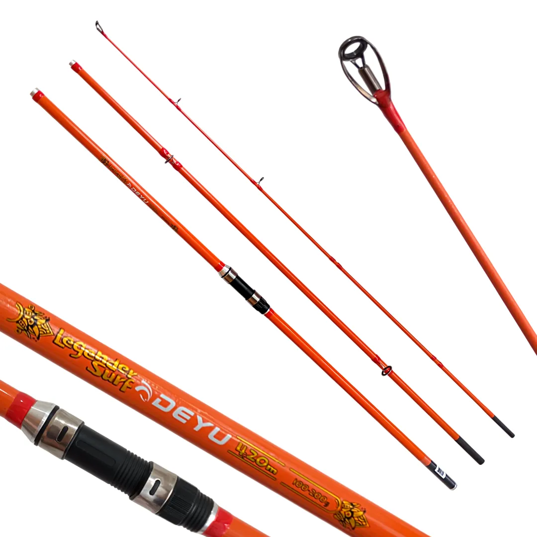 Vara Deyu Legender Surf para Pesca de Praia Tubular 4,20mts - Laranja