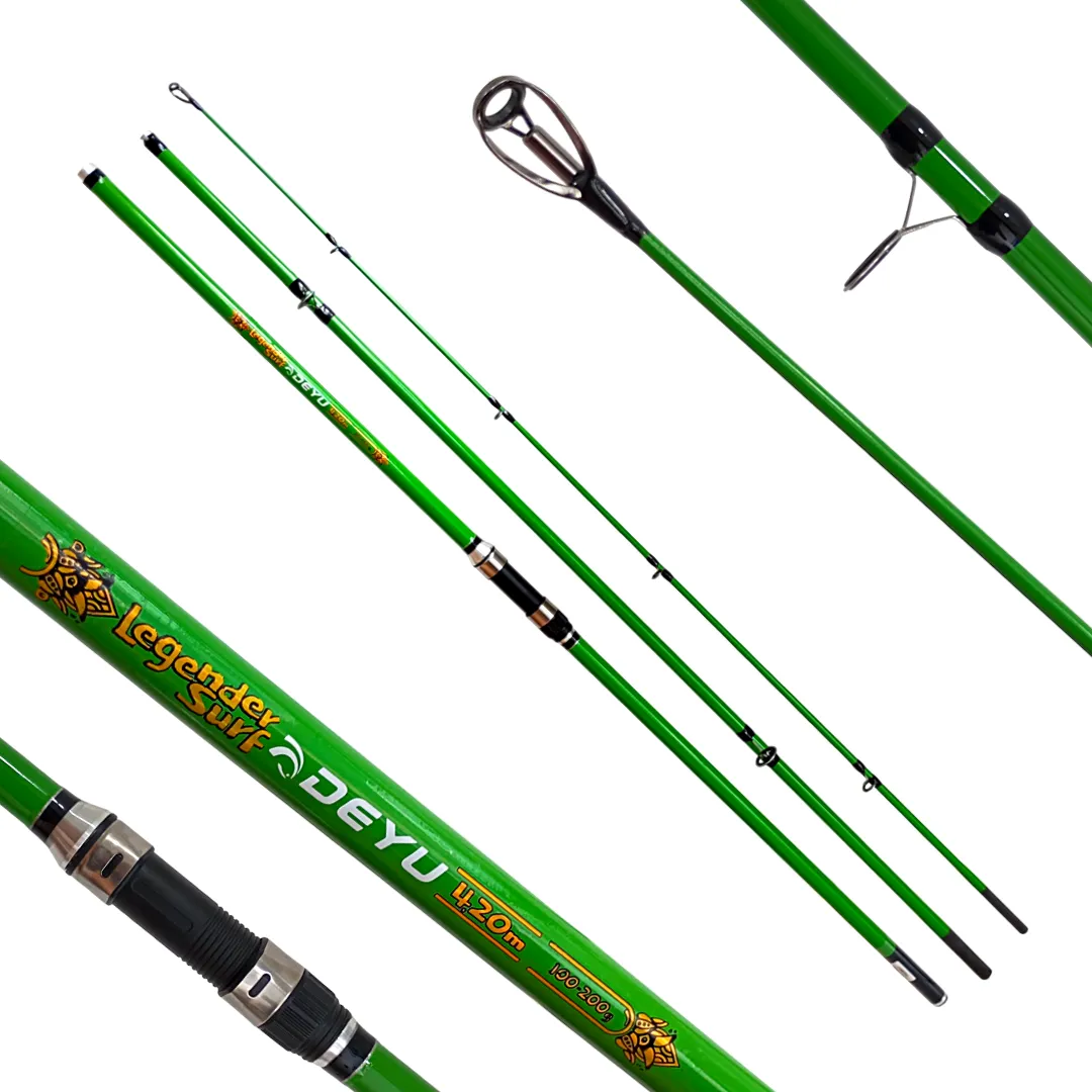 Vara Deyu Legender Surf para Pesca de Praia Tubular 4,20mts - Verde