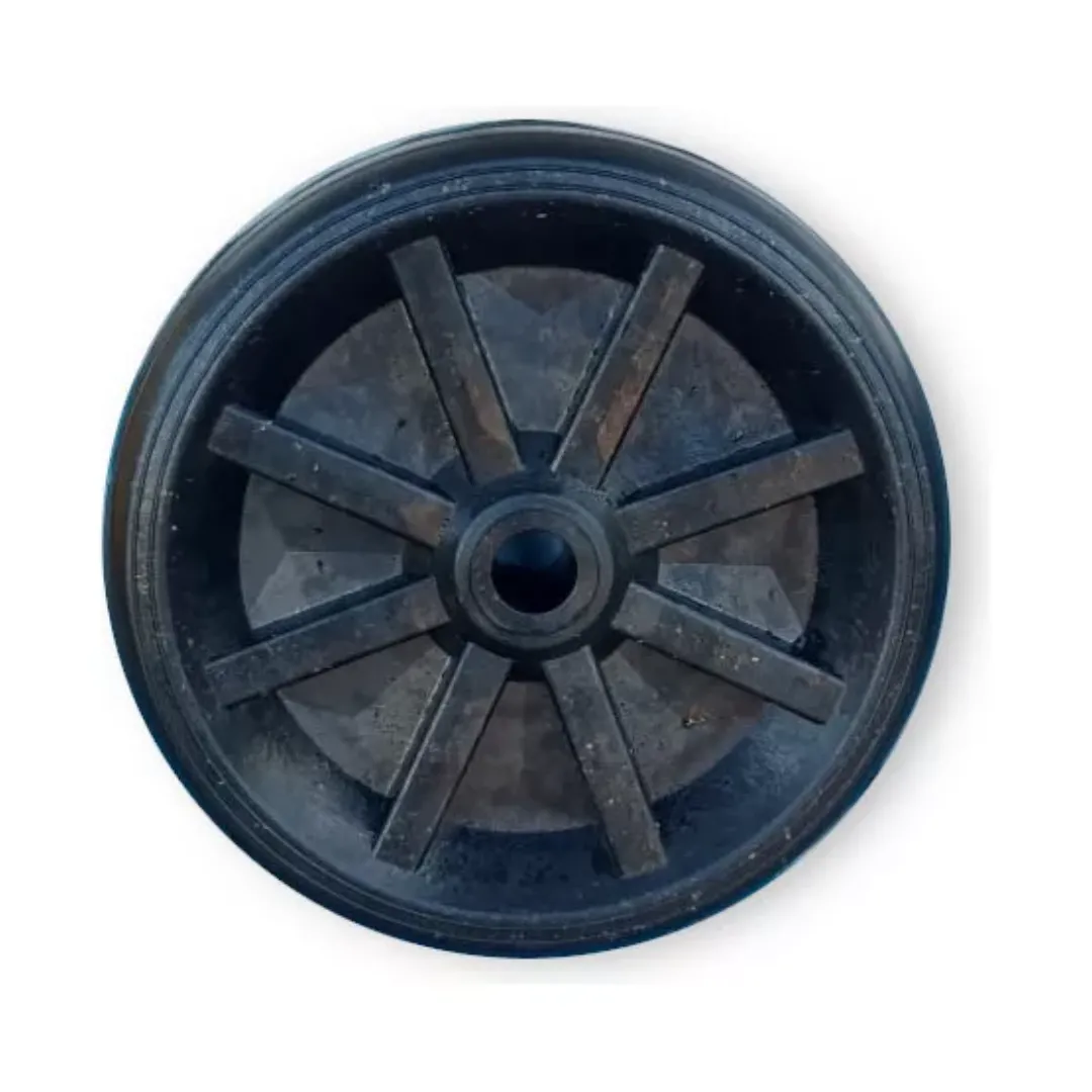 Roda para Carrinho 20cm - Maciça Emborrachada