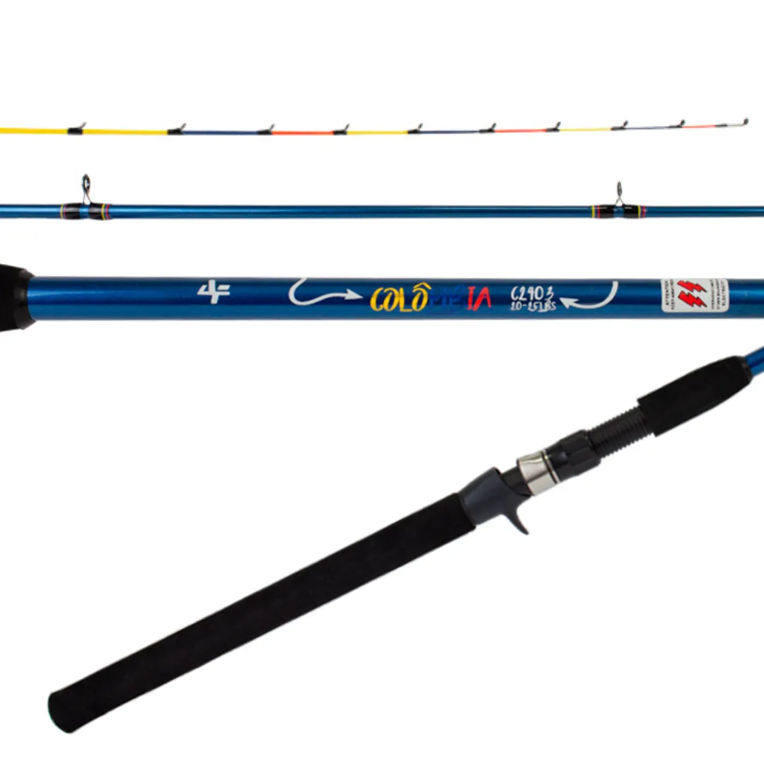 Vara Albatroz Colômbia 9’0 (2,70m) 20-25lbs - 3partes para Carretilha