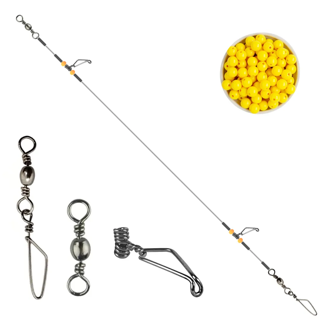 Chicote de Pesca em Aço Flexível para 2 Anzóis