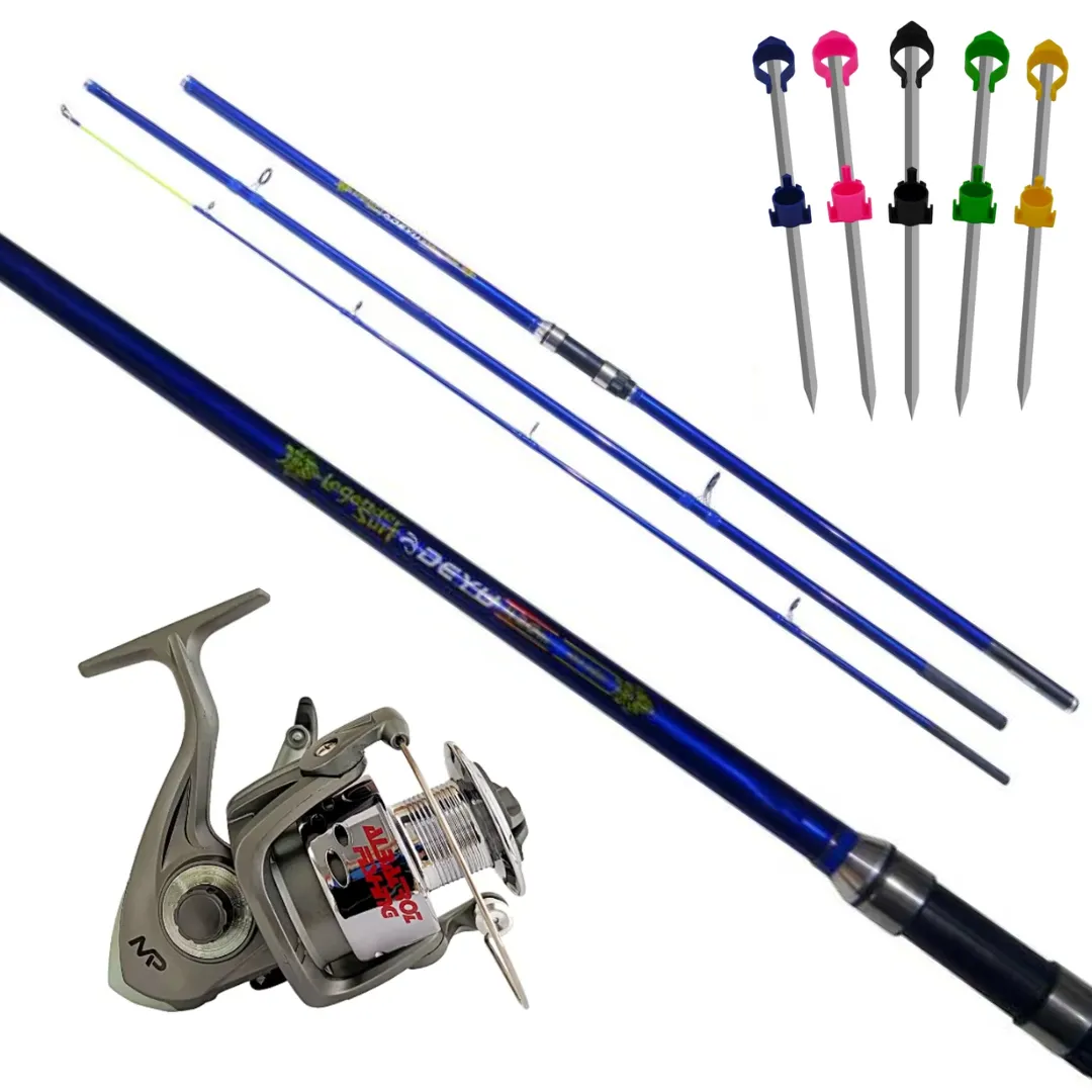 Kit Pesca de Praia MP05 - Vara 3,30m com Molinete MP40 + Calão