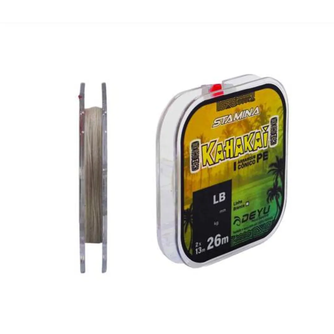 Arranque Cônico Multifilamento Kahakai PE Deyu - 2x13mts 20lbs Branca