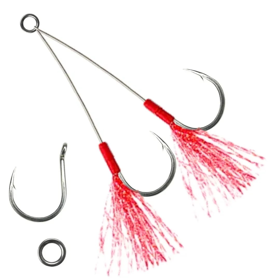 Suporte Hook Aço Flexível com Penacho - 2 Anzóis