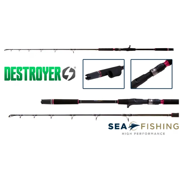 Vara de Jigging Destroyer 5"3' (1,59 m) PE 6 a 10 - Jigs: 200 a 500 gr - (carretilha)