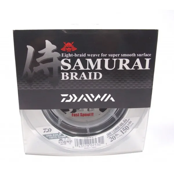 Linha multifilamento DAIWA SAMURAI 150YDS - 20 Lbs - 0,22 mm - 137 m
